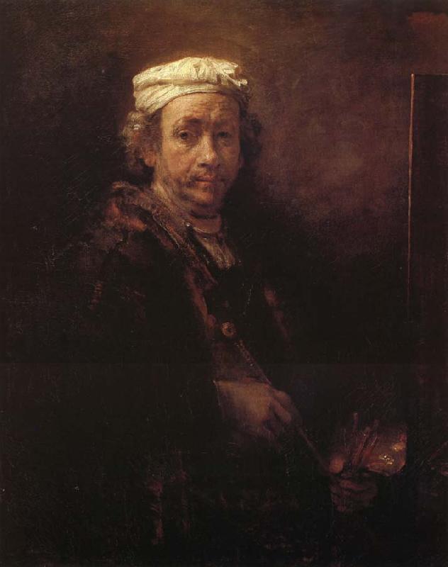 Rembrandt van rijn Autoportrait au chevalet oil painting picture